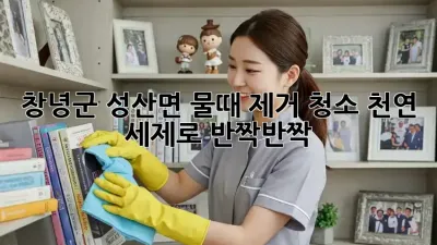 창녕군 성산면 물때 제거 청소: 천연 세제로 반짝반짝!